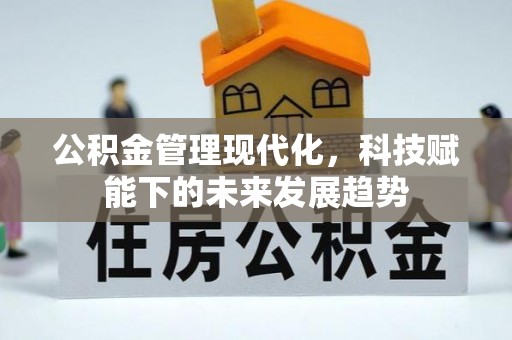 万荣公积金管理现代化，科技赋能下的未来发展趋势